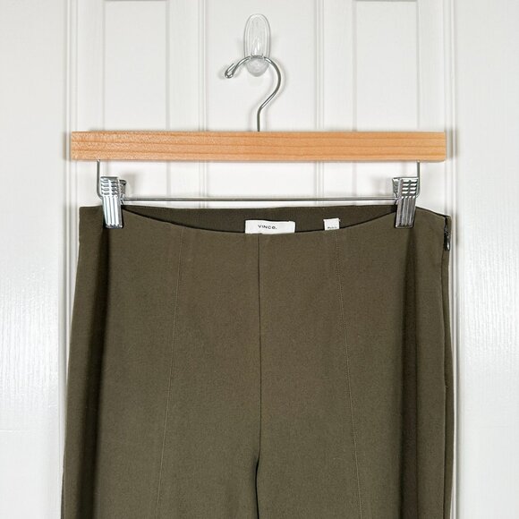Vince Stitch Front Legging Womens Size M Green Ankle Zip Side Stretch Cl… - Picture 3 of 10